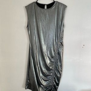 Metallic Ruched Dress